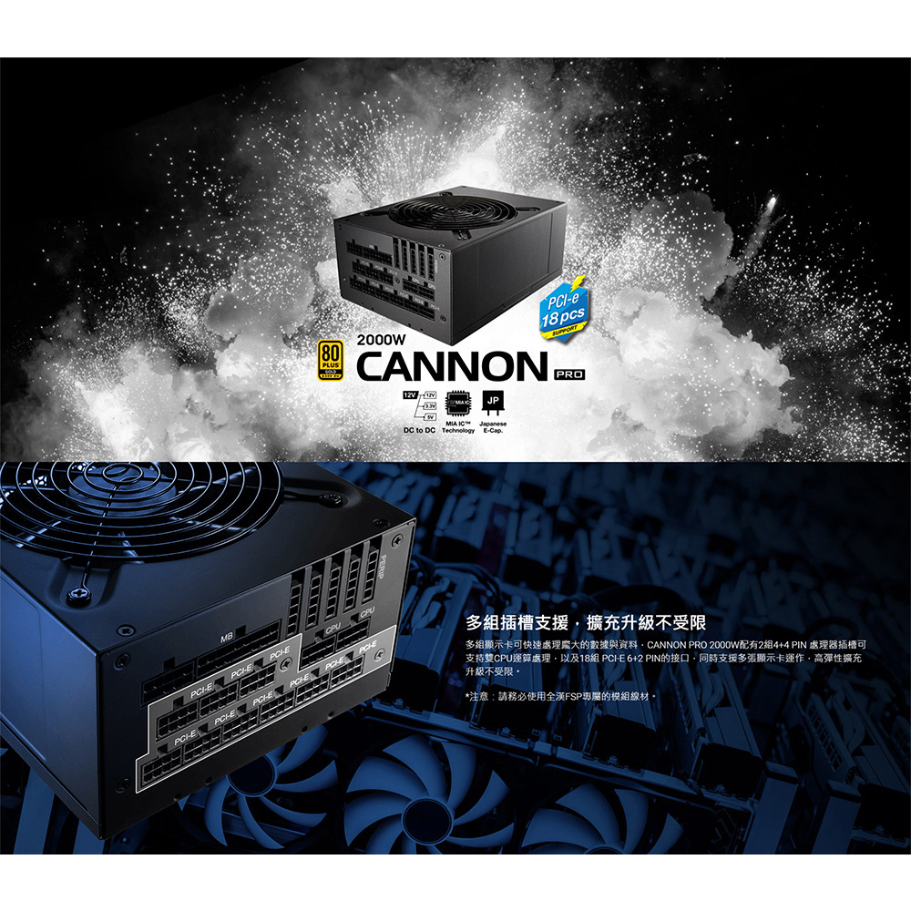 FSP CANNON PRO 2000W/1200W ATX電源 お得用 - clanped2025.com.br