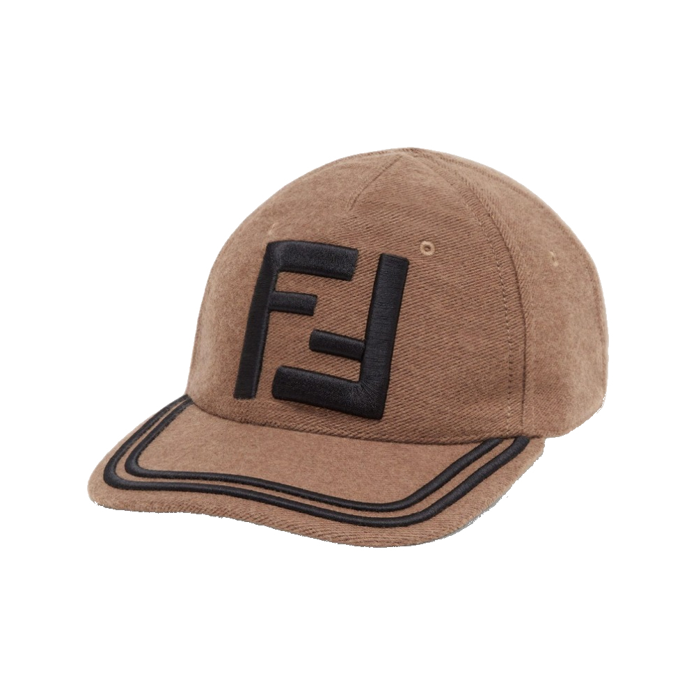 【鋇拉國際】FENDI 羊毛棒球帽 咖啡色 歐洲代購 義大利正品代購 台北實體工作室