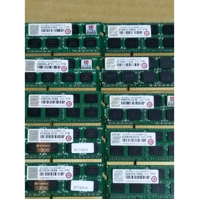 創見 Transcend DDR3 1333/4G筆電記憶體