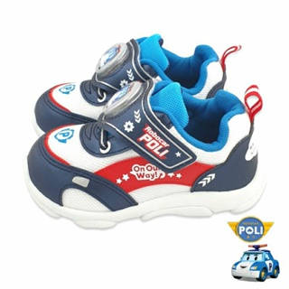 【MEI LAN】波力 POLI 救援小英雄 安寶 羅伊 兒童 電燈鞋 運動鞋 台灣製 34126 藍 另有粉色