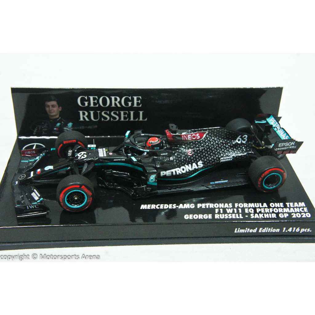 【特價現貨】1:43 Minichamps F1 2020 Mercedes W11 George Russell