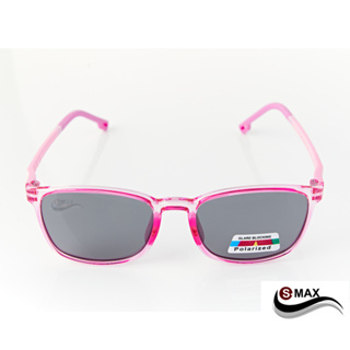 【S-MAX兒童專業偏光款】輕量TR90彈性材質質感粉嫩紅舒適Polarized頂級抗UV400兒童偏光太陽眼鏡