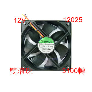 光華CUMA散熱精品*SUNON EEC0251B1-0000-G99 12公分 雙滾珠風扇 3100RPM~現貨