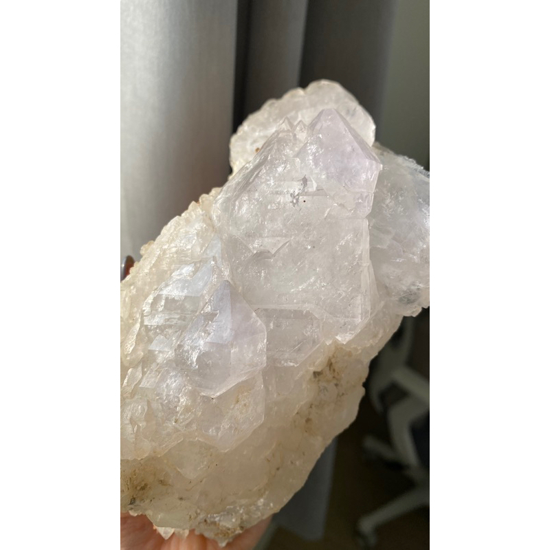 巴基斯坦 白水晶 骨幹 帶紫 礦石 原礦 水晶 (1.2公斤）