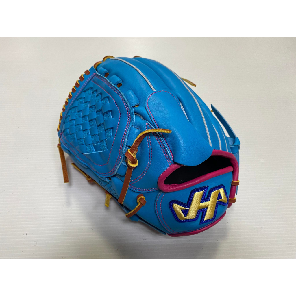 2023 HATAKEYAMA HA 限量款配色 棒壘球手套 投手 反手 NAH-2304-01R 水藍色*桃紅色