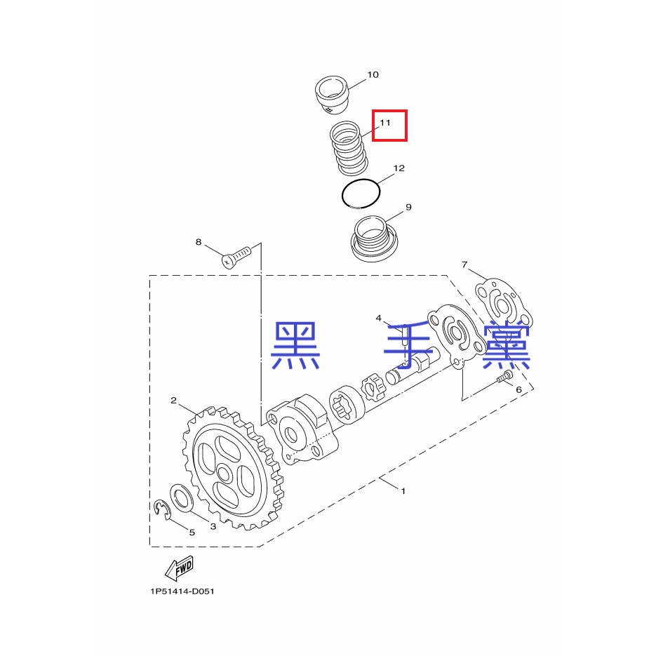 黑手黨 山葉原廠油底殼彈簧 90501-16004 壓力彈簧 GTR BWSR 三代勁戰 機油過濾器彈簧 YAMAHA