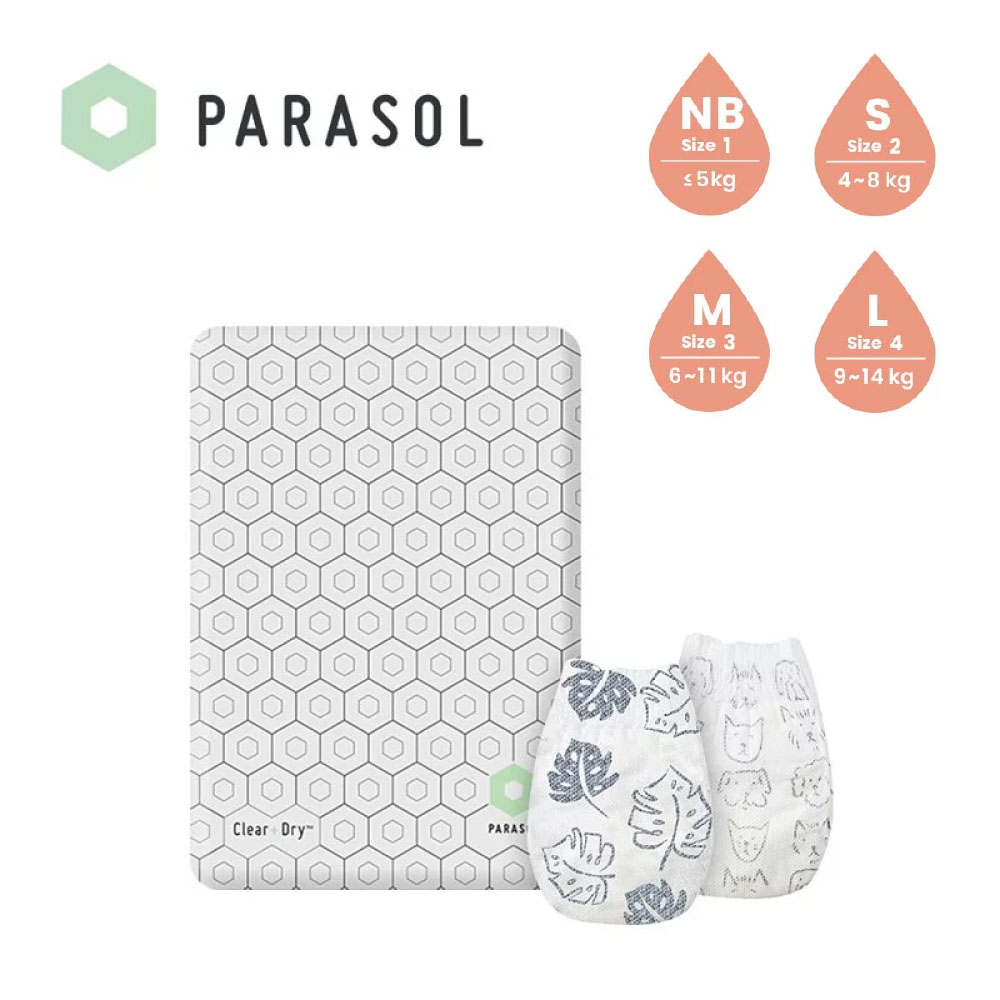 【袋裝】Parasol Clear + Dry™ 新科技水凝尿布