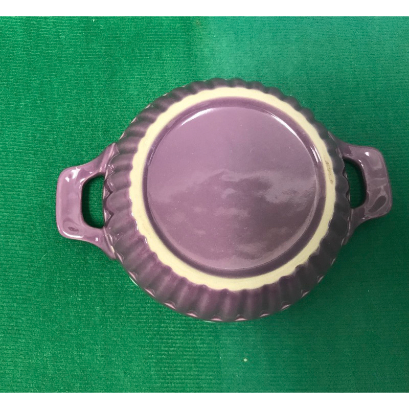 陶瓷焗烤淺盤（粉紫）ZAKKA風 水玉點焗烤盤