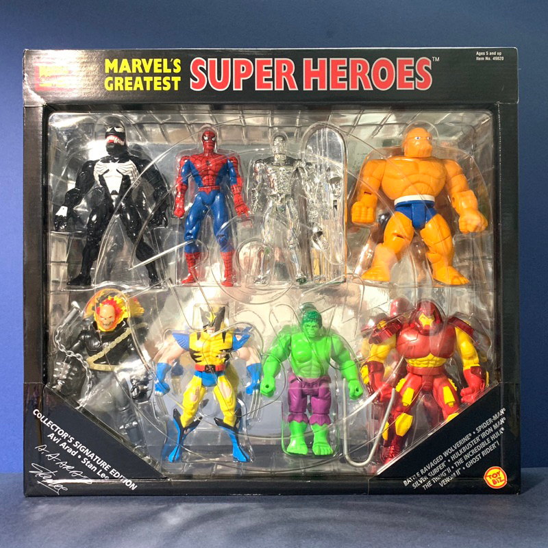 1995 Marvel  反浩克 綠巨人 Super Heroes 金鋼狼 蜘蛛人 猛毒 石頭人 惡靈戰警 toybiz