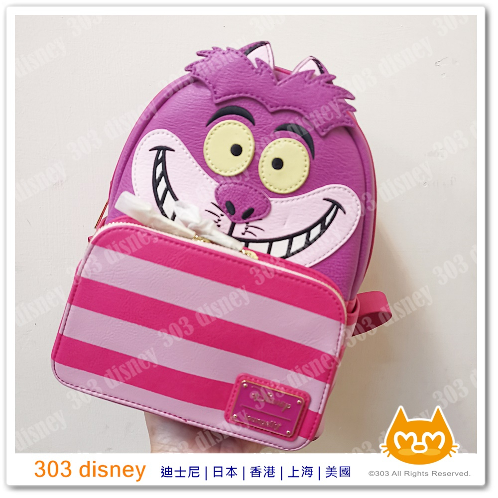 現貨 香港迪士尼樂園 loungefly 妙妙貓 笑笑貓 後背包 雙肩包【disney 代購】