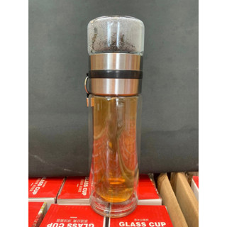玻璃水壺 泡茶杯 冷泡茶專用 500ml 茶水分離雙層玻璃 水壺 隨身壺