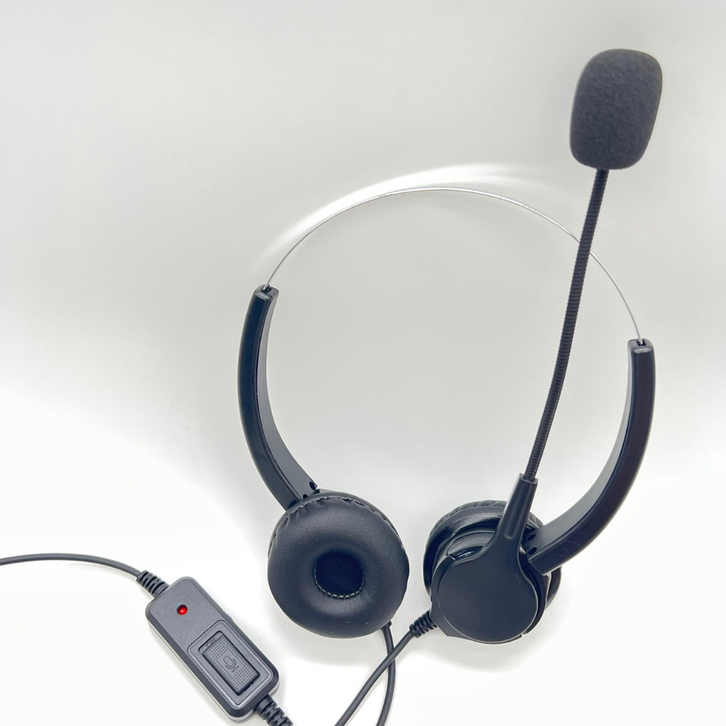 《五常通訊》專業耳機麥克風 眾通FCI DKT-525MD顯示型數位話機 專用雙耳 耳機麥克風 客服耳機 免手持 耳罩式