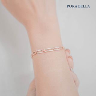 <Porabella>925純銀鋯石手鍊 情人節禮物 告白銀飾 鑽石手鍊 優雅氣質貴氣手鍊 疊戴 Bracelets