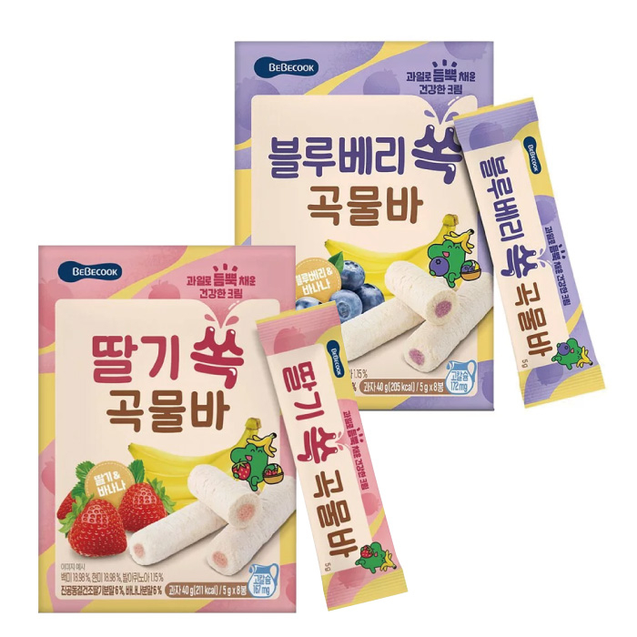 韓國 BEBECOOK 寶膳 幼兒水果酥酥捲(2款可選)【麗兒采家】
