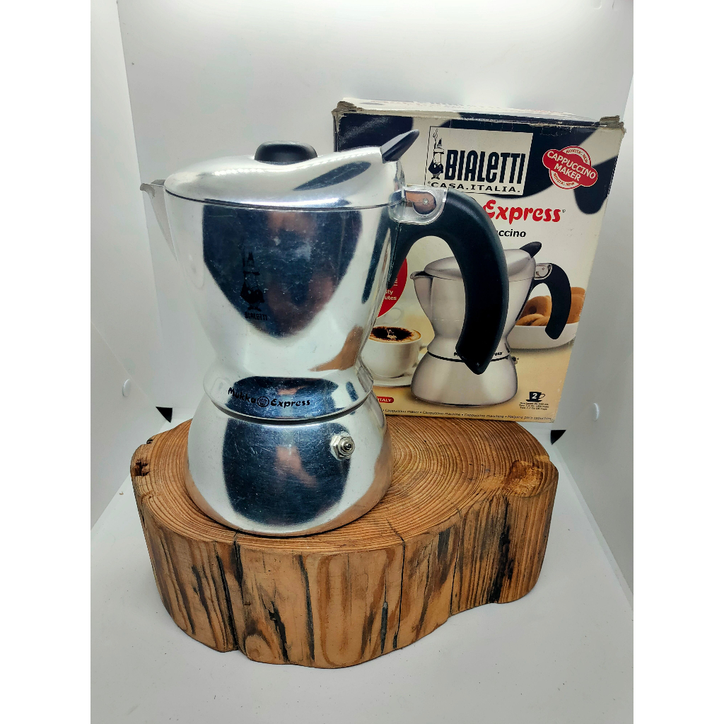 絕版 Bialetti Mukka Express Chrome 2杯 乳牛壺鍍鉻版 摩卡壺 盒裝