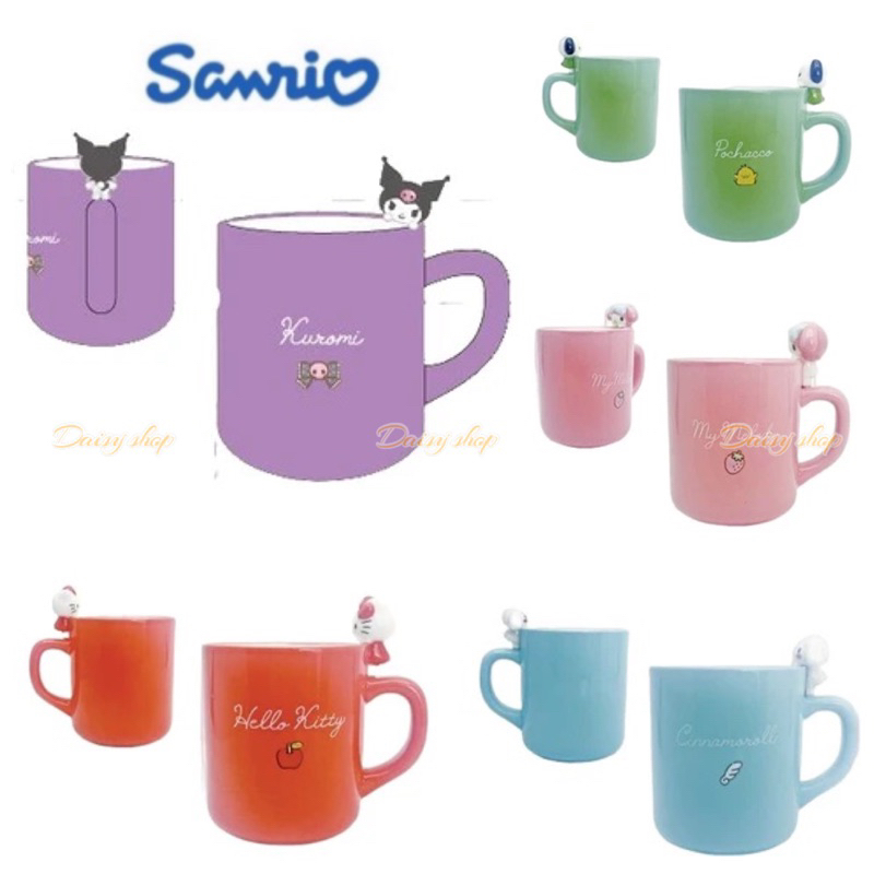 🌸預購商品🌸日本 Sanrio 三麗鷗 杯子 馬克杯 杯緣子 磁器杯 凱蒂貓 美樂蒂 大耳狗 庫洛米 帕恰狗260ml