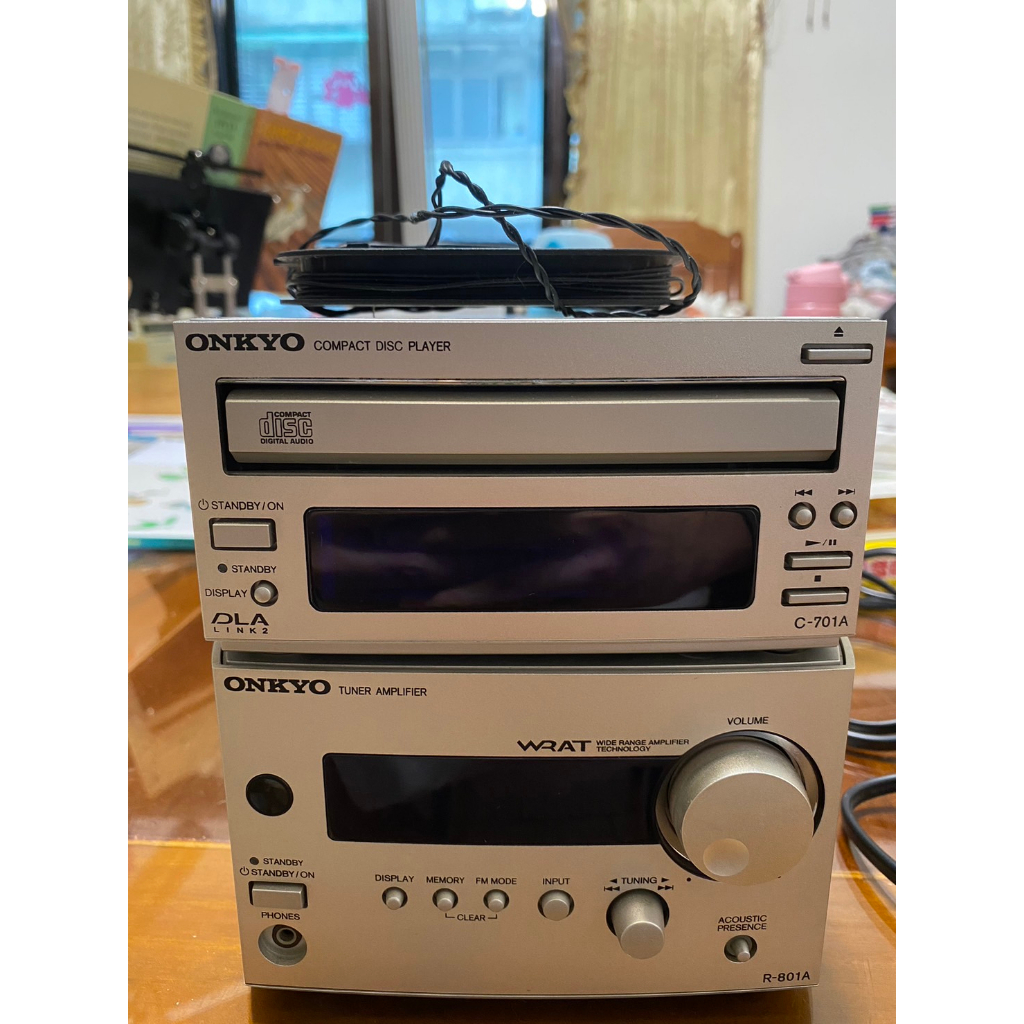 onkyo r-801A 擴大機+C-701A CD播放機(已損壞) 二手 請詳閱商品說明