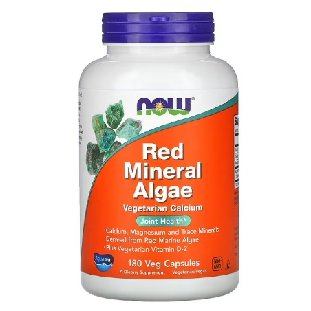 美國代購 NOW foods Red Mineral algae 紅藻鈣 180 粒素食膠囊