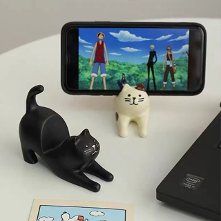 【精選優品】zakka卡通貓咪手機ipad平板懶人支架可愛少女心創意桌面擺件禮物