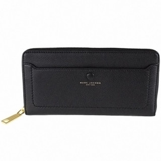 [二手] Marc Jacobs 黑色皮革拉鍊式長夾