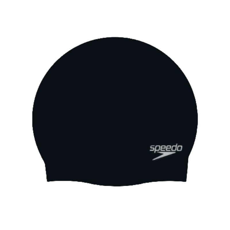 【GO 2 運動】Speedo 成人 矽膠 泳帽黑 Plain Moulded 游泳 戲水 2023 新品上市 附發票