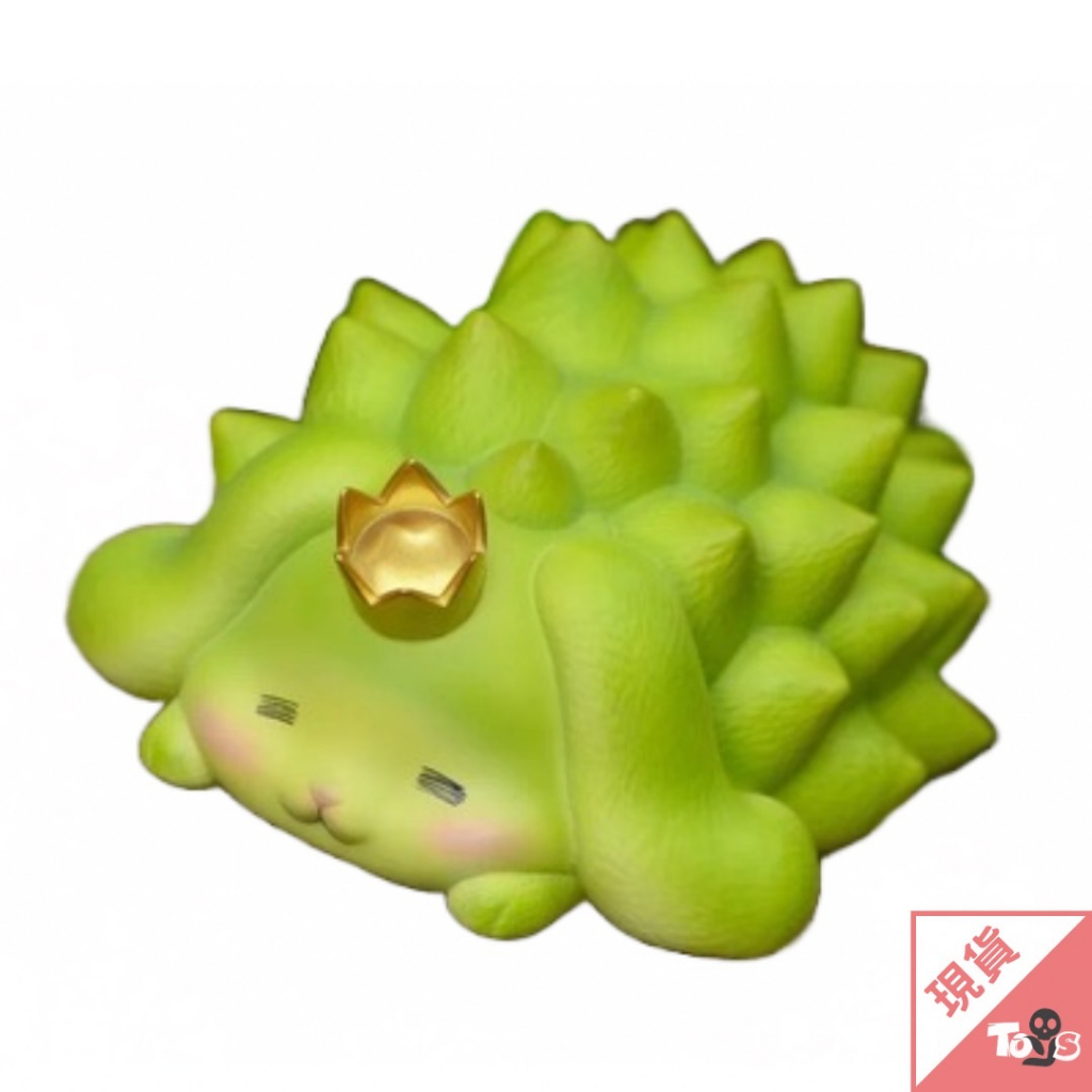 （現貨）動物星球 x 朵朵窩 果物精靈 日本插畫師朋吉  榴槤長毛兔 16公分 正版 大娃 公仔 大型公仔 玩具有毒