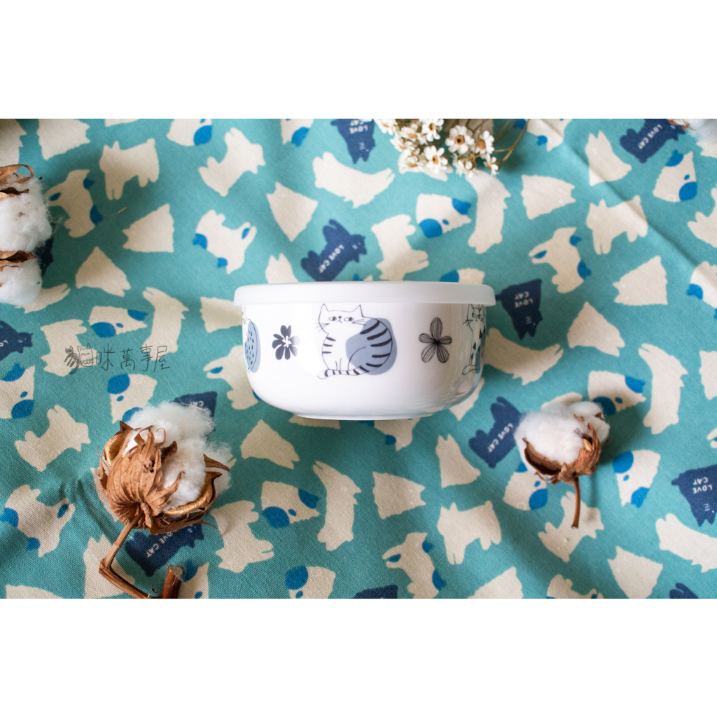 日本製．nordic北歐風-附蓋湯碗 陶瓷碗 貓咪碗 湯碗 飯碗 貓