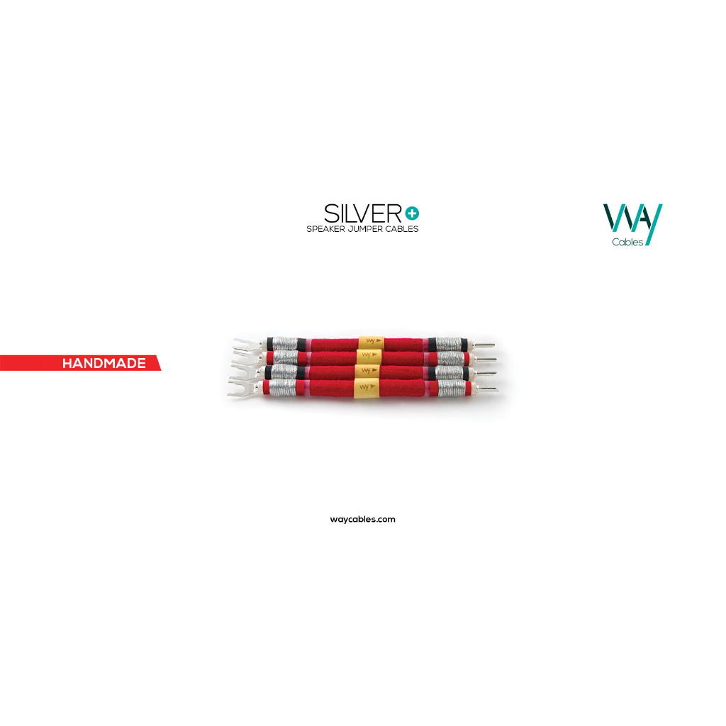 《 南港-傑威爾音響 》來自塞爾維亞手工製作 Way Cables SILVER+ 喇叭跳線 0.25M*4件(套)