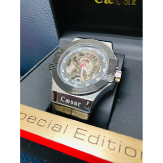 9.9成新 未使用 CAESAR 凱撒王 背簍空 機械錶 CA-1018 Special Edition