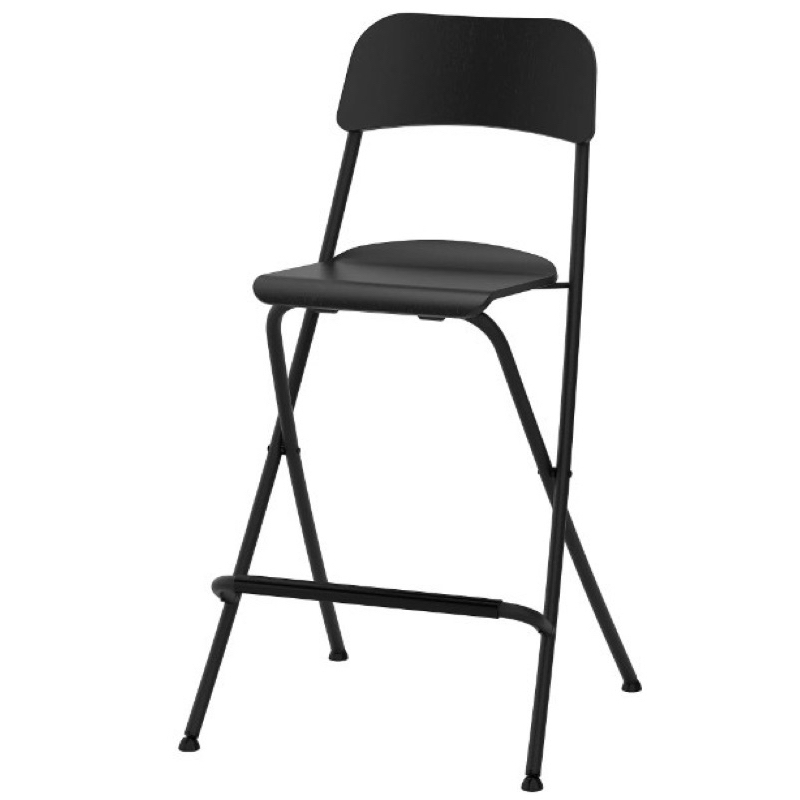IKEA FRANKLIN 折疊吧檯椅吧台椅(黑)