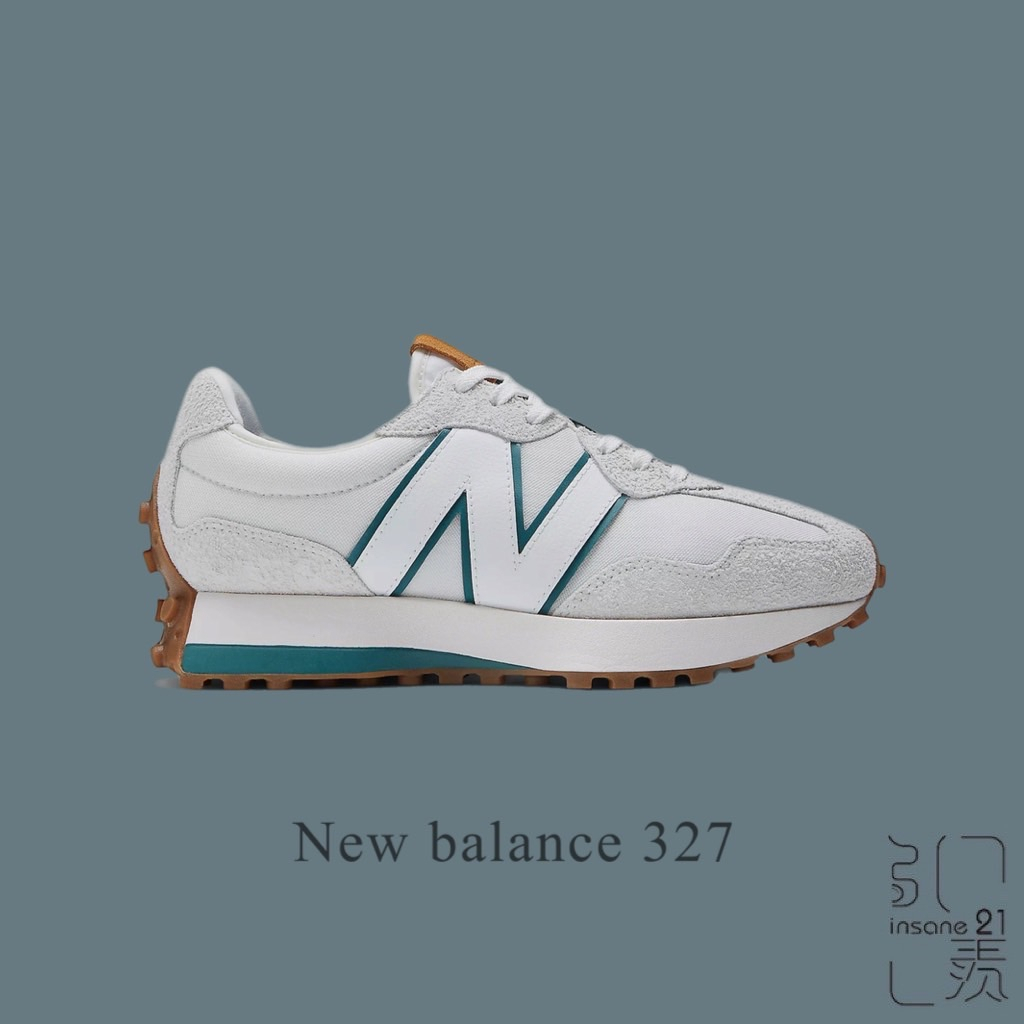 NEW BALANCE 327 灰白綠 復古 麂皮 WS327CJ【Insane-21】