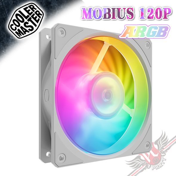 CoolerMaster 酷碼 Mobius 120P ARGB風扇 白色 PC PARTY