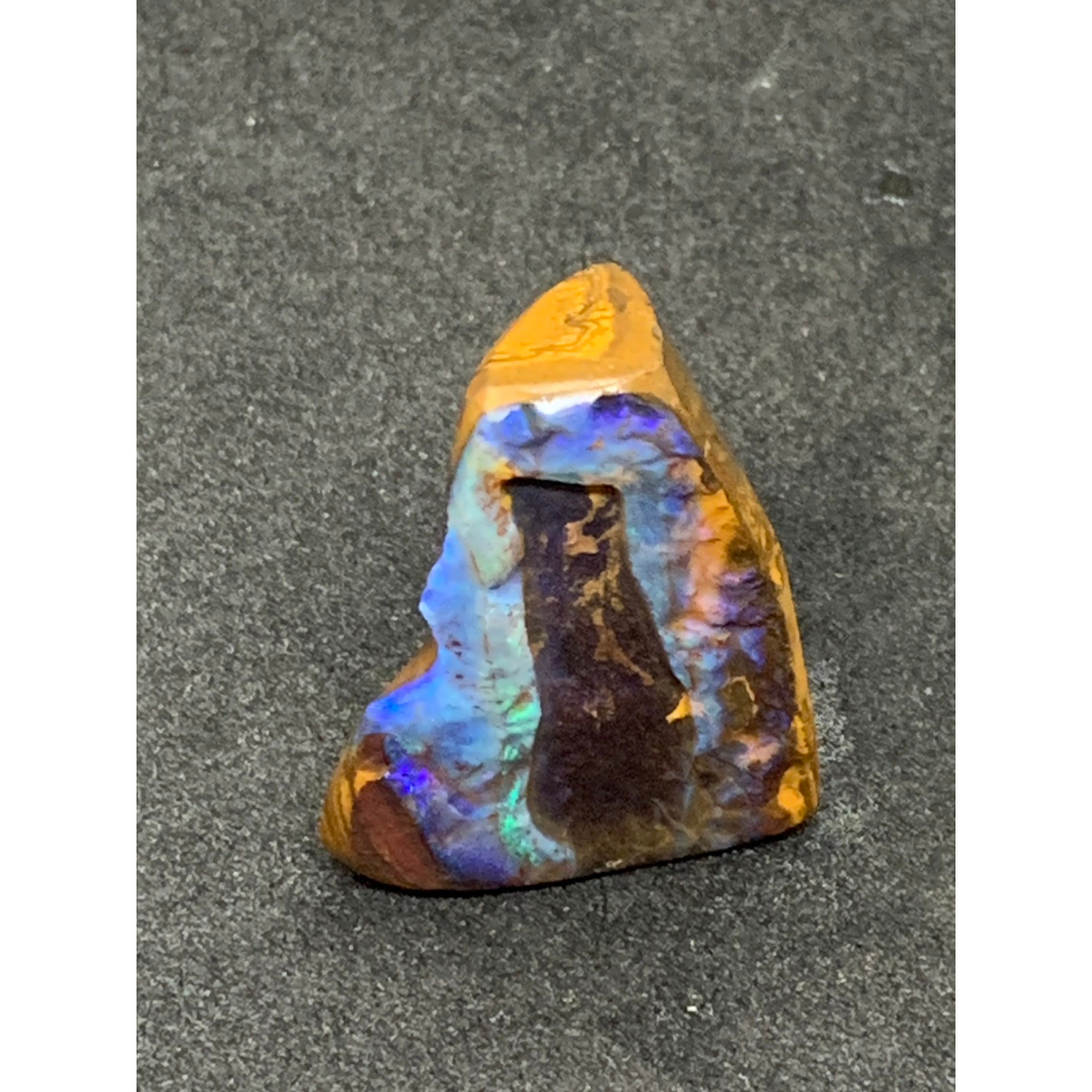 茱莉亞 澳洲蛋白石 礫背蛋白石原礦 編號Ｒ12 原石 boulder opal 歐泊 澳寶 閃山雲 歐珀