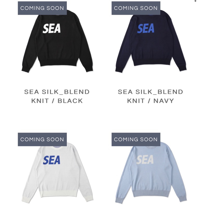 完成品 WIND AND SEA SEA SILK_BLEND KNIT / NAVY | webelieveunited.com