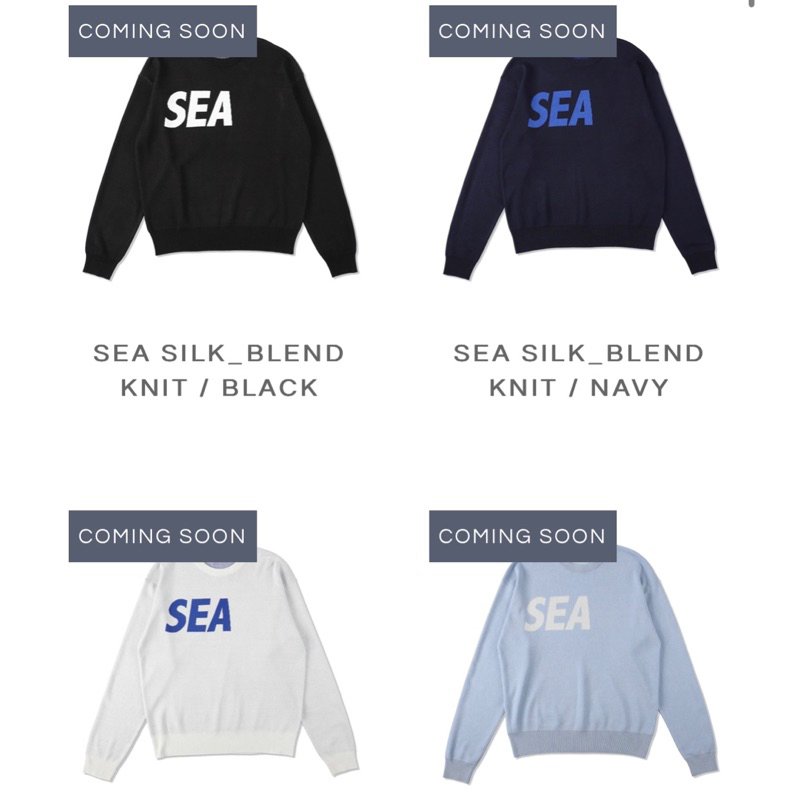 WIND AND SEA SEA SILK BLEND KNIT NAVY