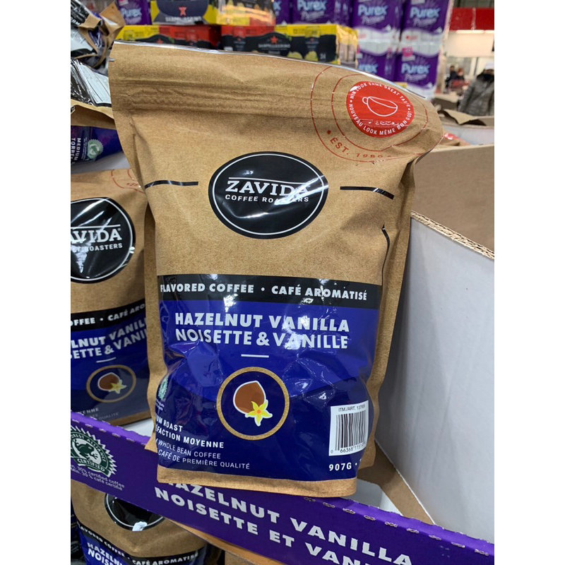 優惠☕️每週加拿大直送最新效期🍁 加拿大 ZAVIDA 雅菲達 (新包裝)榛果香草阿拉比卡咖啡豆 907g