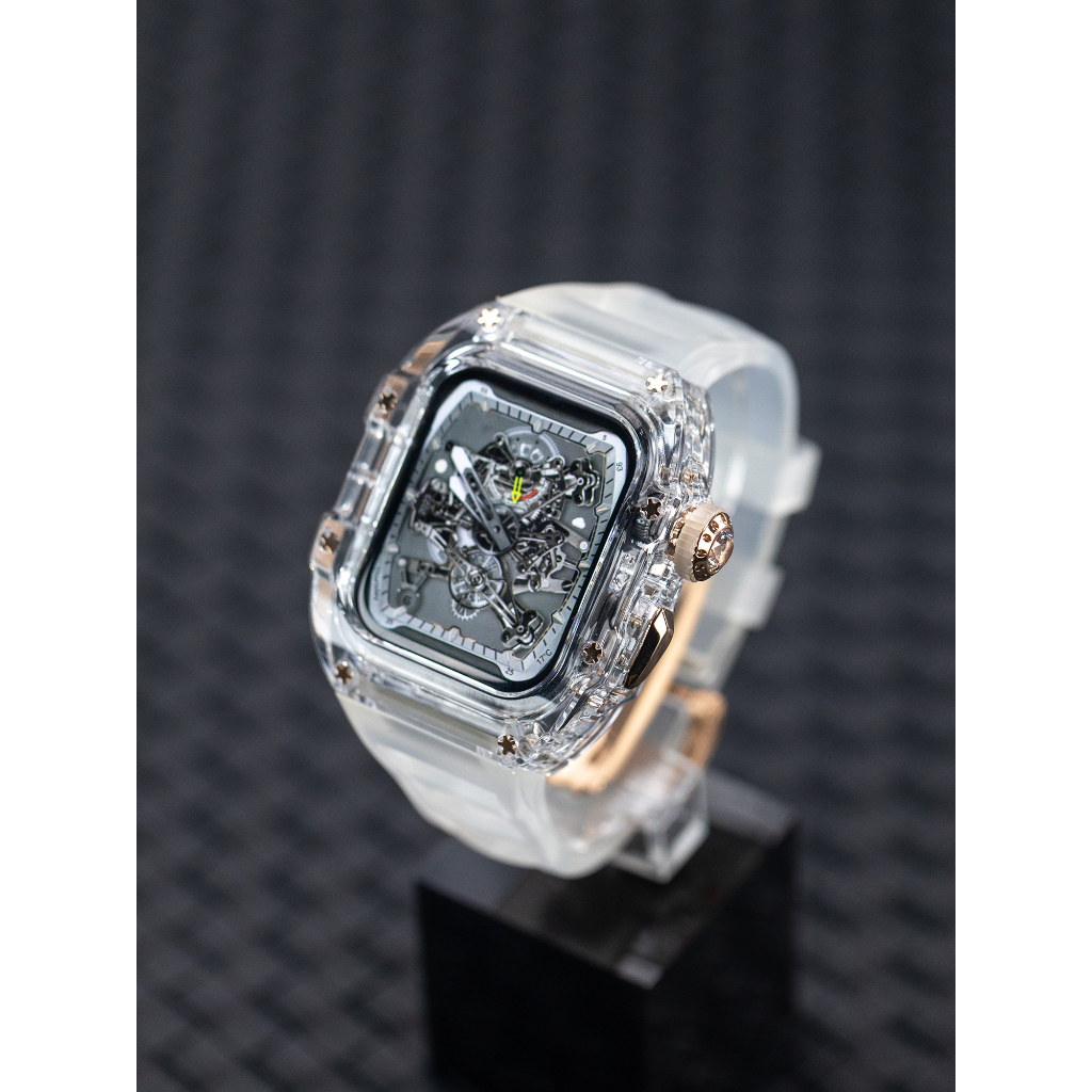 最強款 金屬按鍵 透明 改裝 Apple Watch Rm 4 5 6 7 8 45mm 49mm 錶殼 錶帶 保護殼
