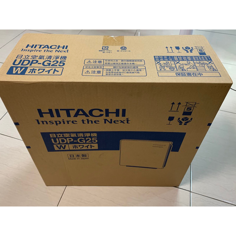 （日本製）HITACHI 日立3-5坪輕薄美型空氣清淨機UDP-G25