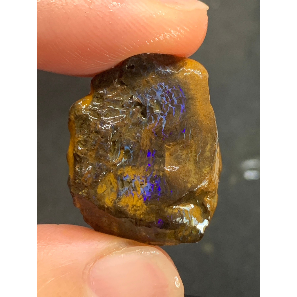 茱莉亞 澳洲蛋白石 礫背蛋白石原礦 編號Ｒ33 原石 boulder opal 歐泊 澳寶 閃山雲 歐珀