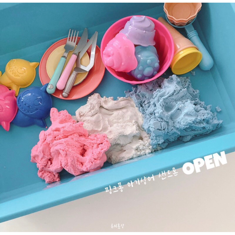 現貨+預購 韓國限定 PINKFONG BABY SHARK 鯊魚寶寶 碰碰狐 城堡 冰淇淋 黏土 五感玩具 動力沙組合