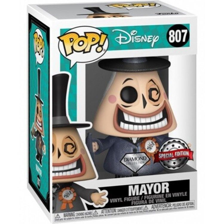 FUNKO POP 807 迪士尼 聖誕夜驚魂 市長 擴音器 Mayor 鑽石閃光版 限定版