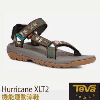 【美國 TEVA】抗菌 男 可調式 耐磨運動織帶涼鞋 Hurricane XLT2.溯溪鞋_壁虎深橄欖_1019234