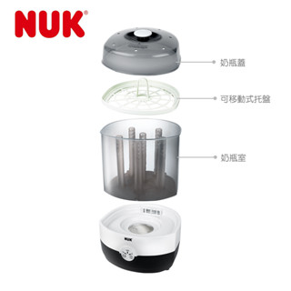 【NUK原廠直營賣場】【德國NUK】二合一蒸氣烘乾消毒鍋配件(奶瓶支架6支/可移動式託盤/奶瓶室/濾網泡棉)