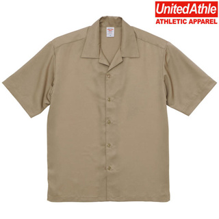 日本 United Athle UA1785 絲滑質料 古巴領 開領襯衫 短袖襯衫 (537 深卡其色) 化學原宿
