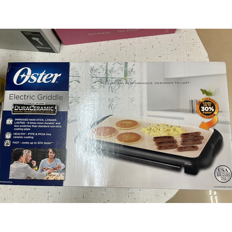 全新現貨美國OSTER BBQ陶瓷電烤盤 CKSTGRFM18W-TECO