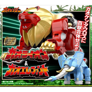 （24小時快速出貨）全新現貨 萬代BANDAI 百獸戰隊 百獸合體 牙吠紅獅 牙吠象 一盒兩玩 食玩 盒玩 組裝玩具