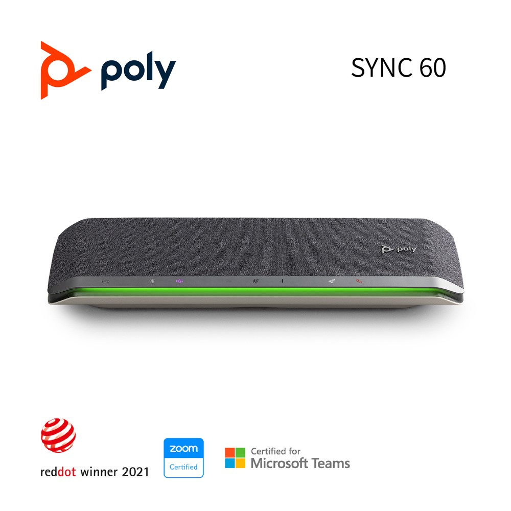【鼎順3C+】Poly Sync 60 全向型藍芽喇叭麥克風 | MS Teams | 中大型會議適用
