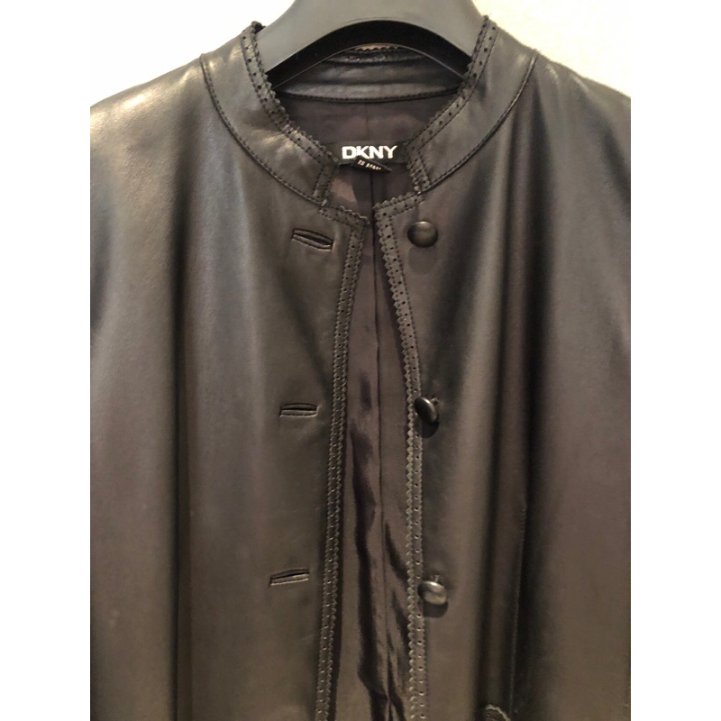 美國DKNY羊皮外套 黑色