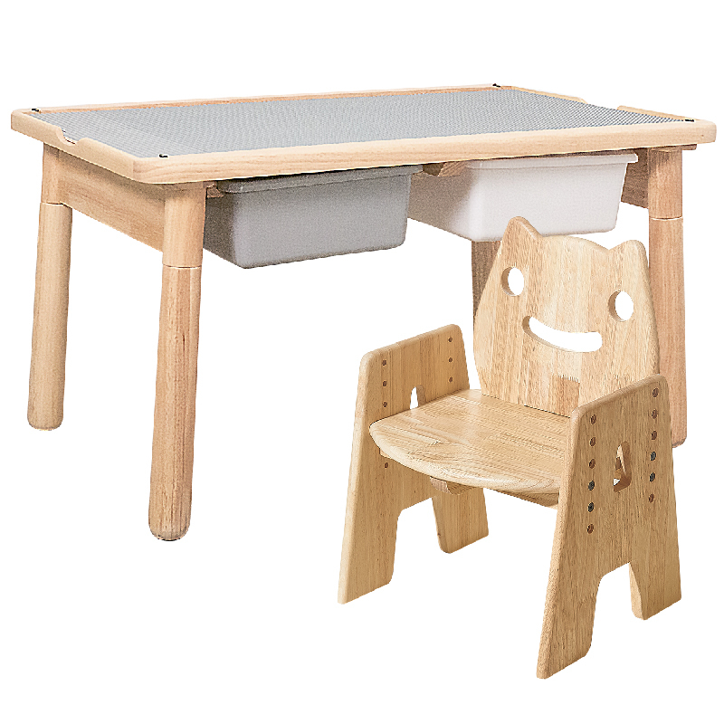 環安傢俱 | FUN心趣/多用途桌椅組 / 動物陪讀椅/一桌一椅 | 兒童遊戲桌 遊戲桌 畫板桌 實木桌 實木椅 陪讀椅
