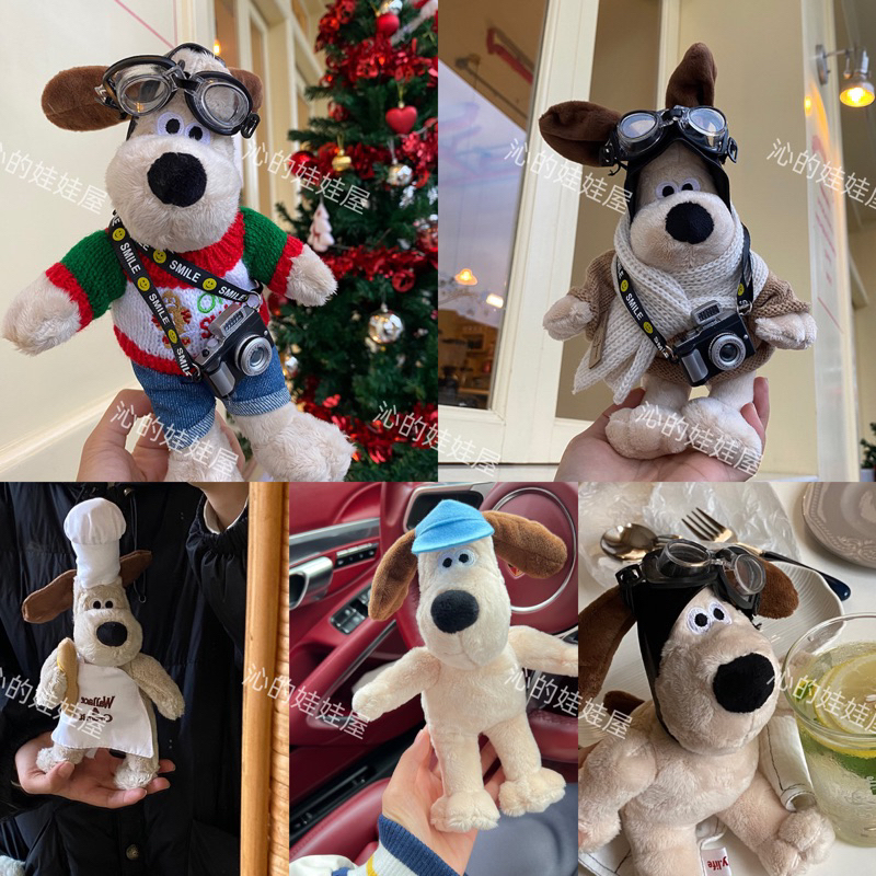 【沁的娃娃屋】❤️特價出清❤️英國Wallace Gromit掌門狗娃娃吊飾 擺飾 酷狗寶貝 飛行員 藍帽 情侶吊飾